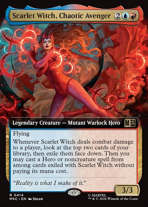 Carta Bruja Escarlata, vengadora caótica — Marvel Super Heroes Commander · MSC · #414