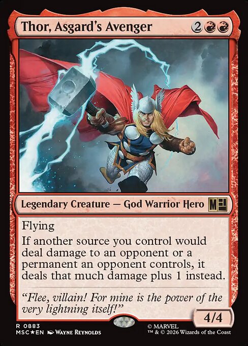 Carta Thor, vengador de Asgard — Marvel Super Heroes Commander · MSC · #883