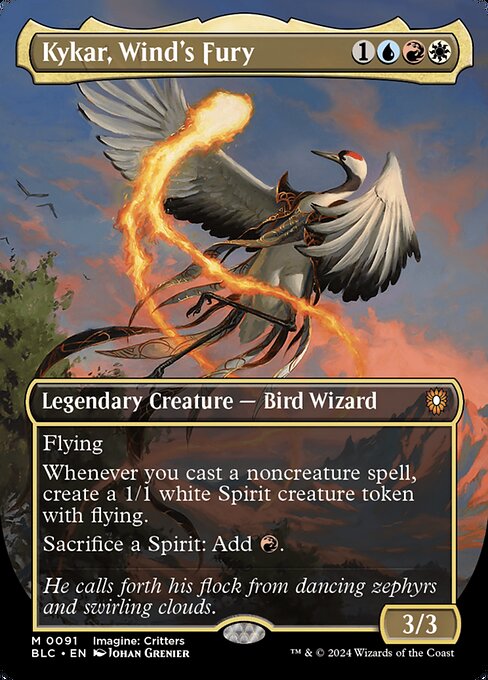 Carta Kykar, Furia del Viento — Bloomburrow Commander · BLC · #91