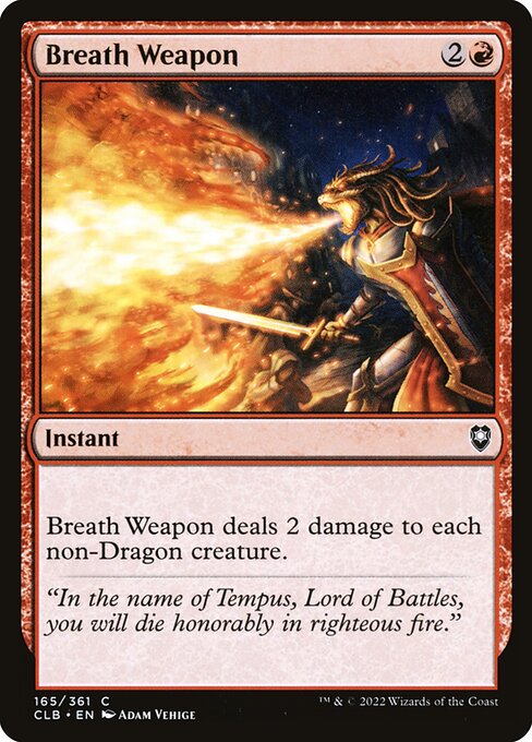 Carta Ataque de aliento — Commander Legends: Battle for Baldur's Gate · CLB · #165