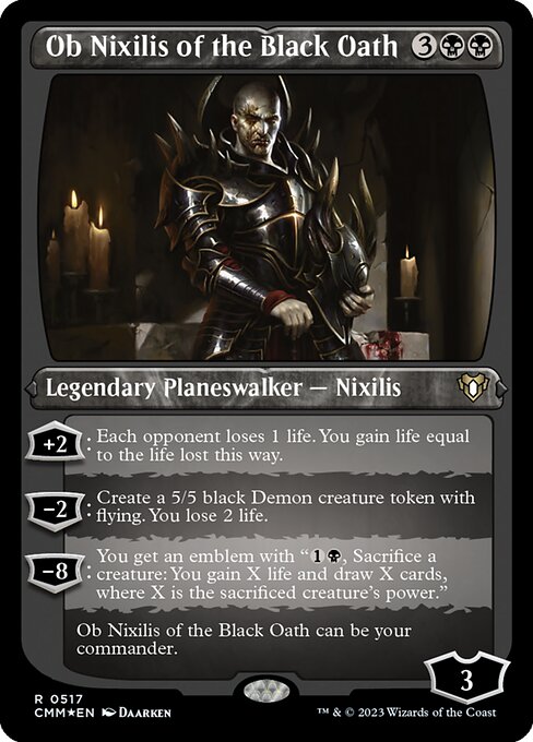 Carta Ob Nixilis del juramento sombrío — Commander Masters · CMM · #517