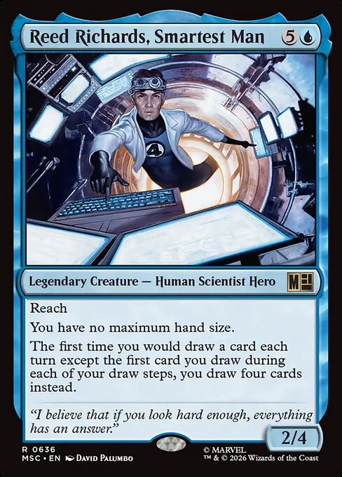 Carta Reed Richards, Smartest Man — Marvel Super Heroes Commander · MSC · #636