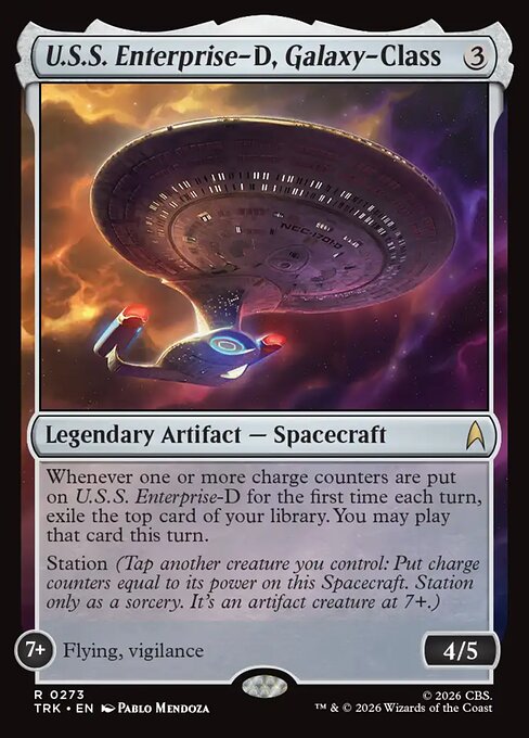 Carta U.S.S. Enterprise-D, Galaxy-Class — Star Trek · TRK · #273