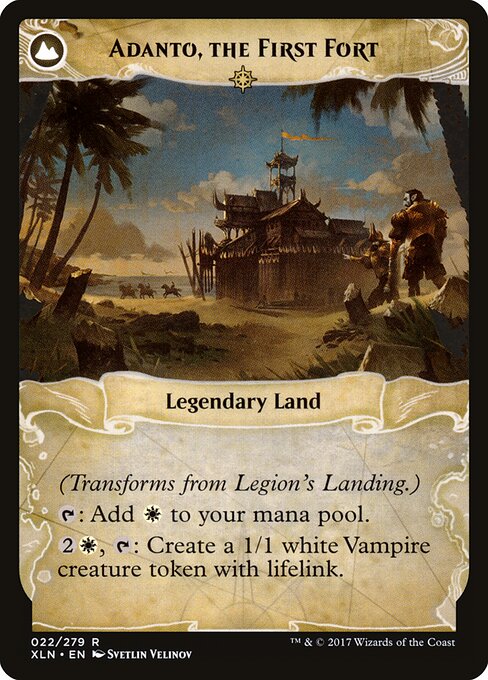 Legion's Landing // Adanto, the First Fort (cara trasera)