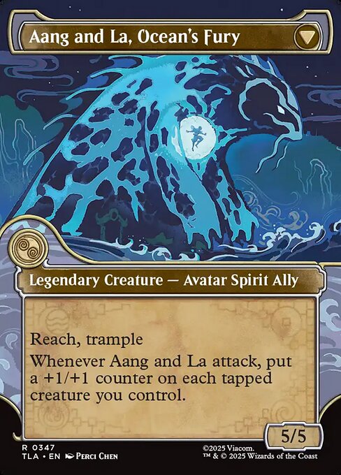 Aang, Swift Savior // Aang and La, Ocean's Fury (cara trasera)