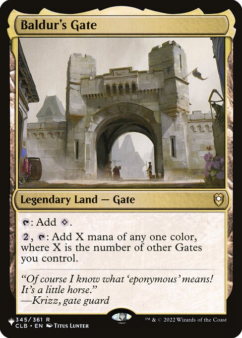 Puerta de Baldur — The List