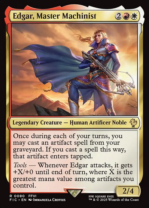 Carta Edgar, maquinista maestro — Final Fantasy Commander · FIC · #80