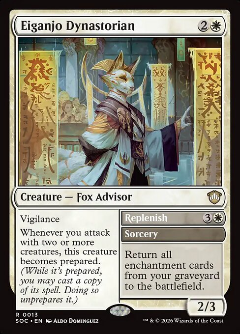 Eiganjo Dynastorian // Replenish — Secrets of Strixhaven Commander