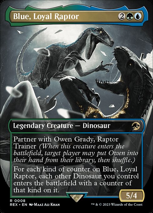 Blue, velocirraptor leal