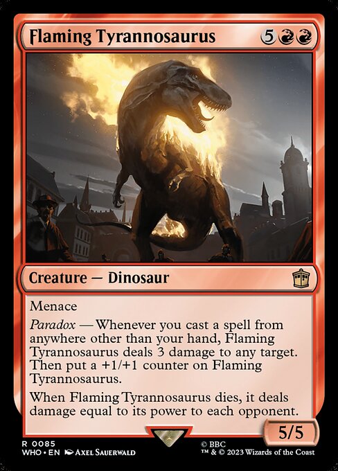 Flaming Tyrannosaurus — Doctor Who