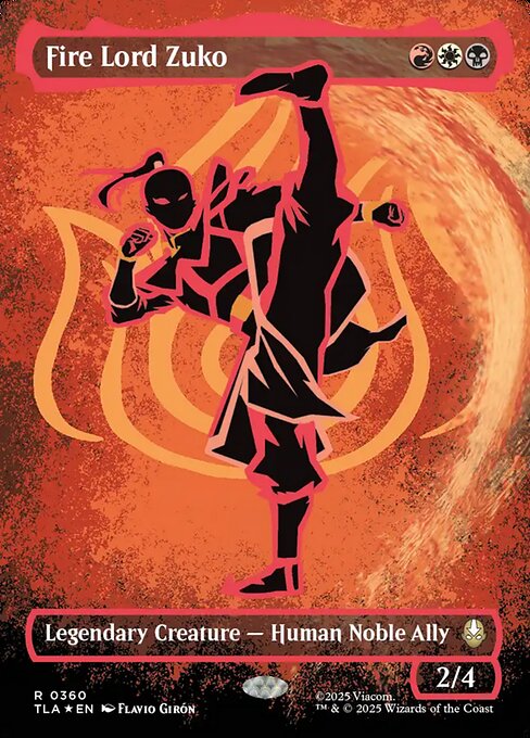 Carta Señor del Fuego Zuko — Avatar: The Last Airbender · TLA · #360