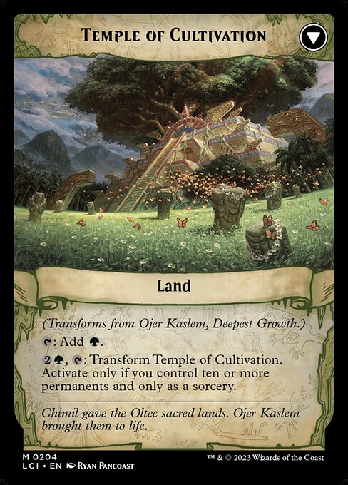 Ojer Kaslem, Deepest Growth // Temple of Cultivation (cara trasera)