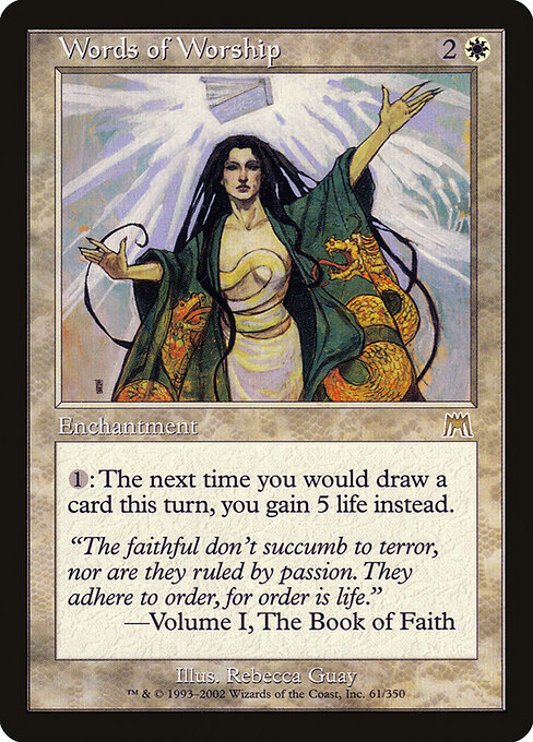 Carta Palabras de adoración — Onslaught · ONS · #61