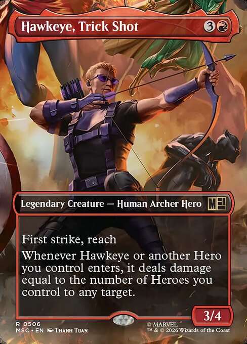 Carta Hawkeye, Trick Shot — Marvel Super Heroes Commander · MSC · #506