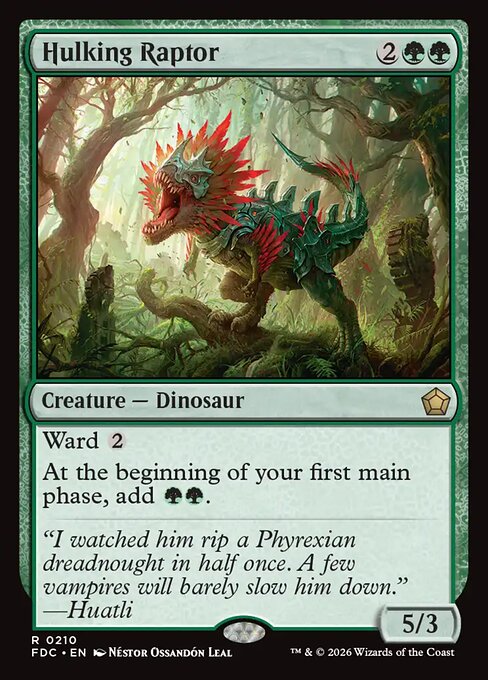 Carta Ráptor imponente — Foundations Commander · FDC · #210