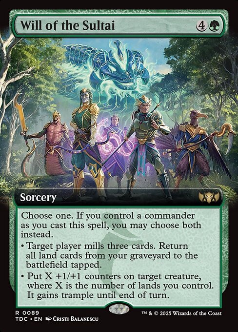 Carta Voluntad de los Sultai — Tarkir: Dragonstorm Commander · TDC · #89
