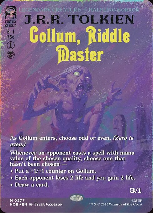 Carta Gollum, as de los acertijos — The Hobbit · HOB · #277