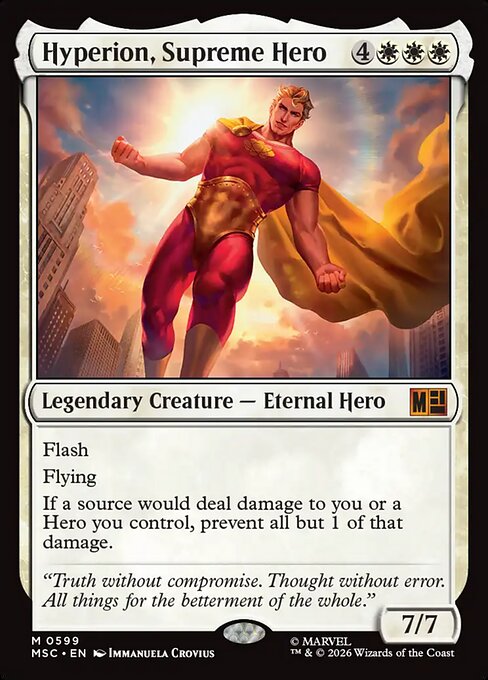 Carta Hyperion, Supreme Hero — Marvel Super Heroes Commander · MSC · #599