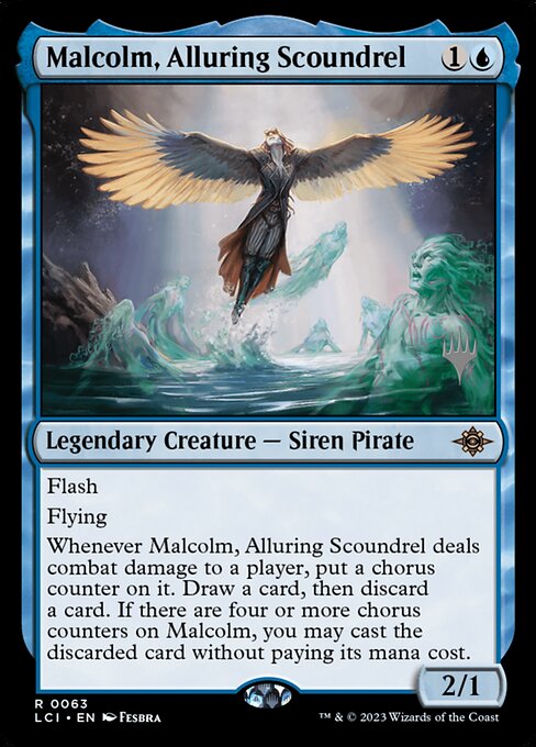 Carta Malcolm, truhan seductor — The Lost Caverns of Ixalan Promos · PLCI · #63p