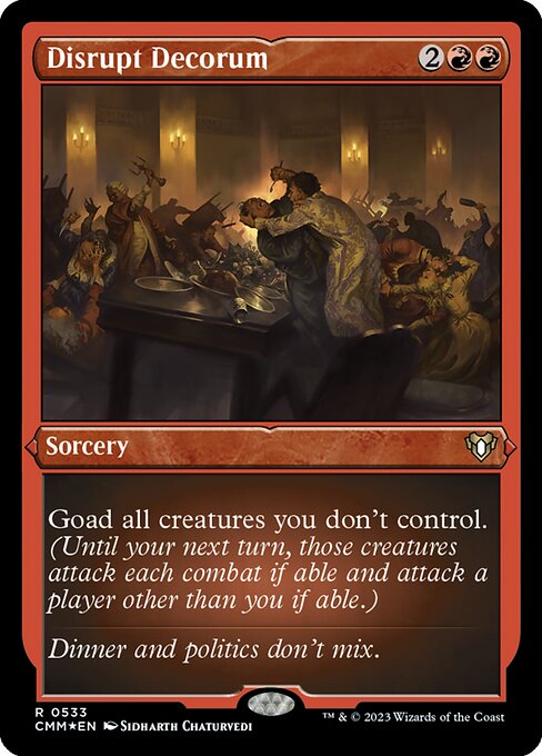 Perturbación del decoro — Commander Masters