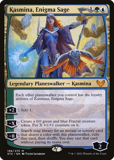 Carta Kasmina, sabia de los enigmas — Strixhaven: School of Mages · STX · #196