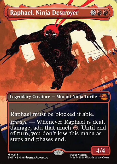 Carta Raphael, destructor de ninjas — Teenage Mutant Ninja Turtles · TMT · #218