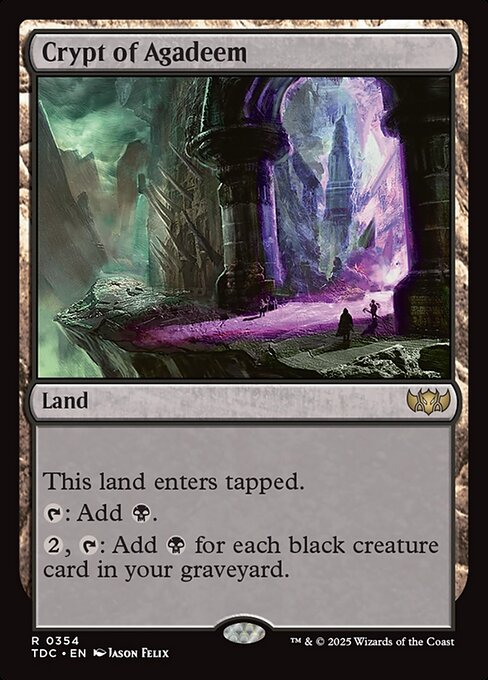 Carta Cripta de Agadeem — Tarkir: Dragonstorm Commander · TDC · #354