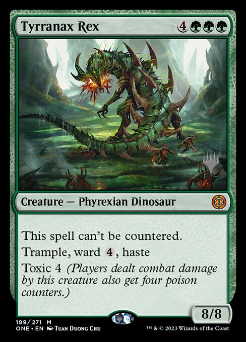 Carta Tyrranax rex — Phyrexia: All Will Be One Promos · PONE · #189p
