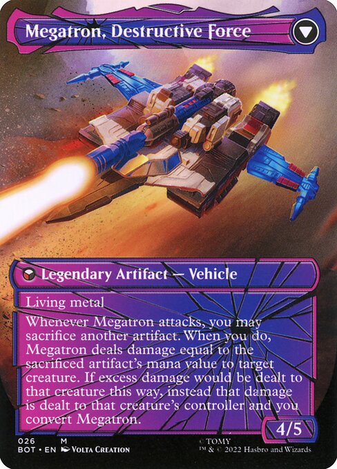 Megatron, Tyrant // Megatron, Destructive Force (cara trasera)