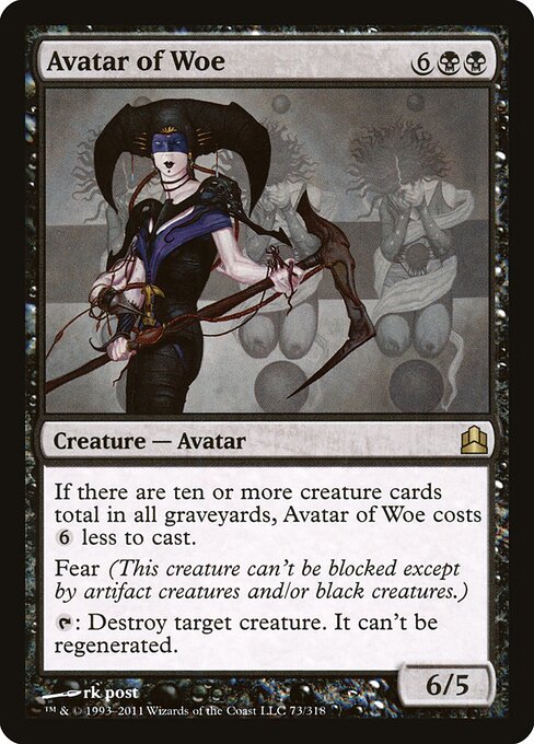 Carta Avatar de la miseria — Commander 2011 · CMD · #73