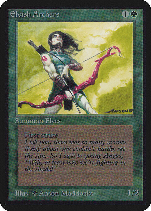 Carta Arqueros élficos — Limited Edition Alpha · LEA · #191
