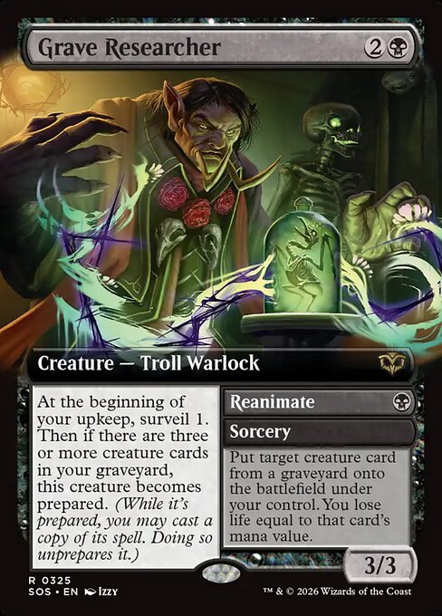 Carta Grave Researcher // Reanimate — Secrets of Strixhaven · SOS · #325