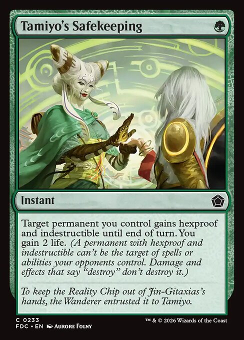 Carta Protección de Tamiyo — Foundations Commander · FDC · #233