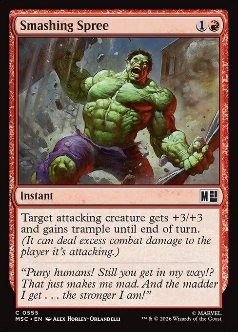Carta Arrebato aplastador — Marvel Super Heroes Commander · MSC · #555