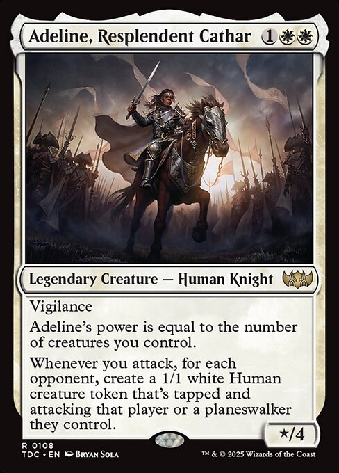 Adeline, cátara fulgurante — Tarkir: Dragonstorm Commander
