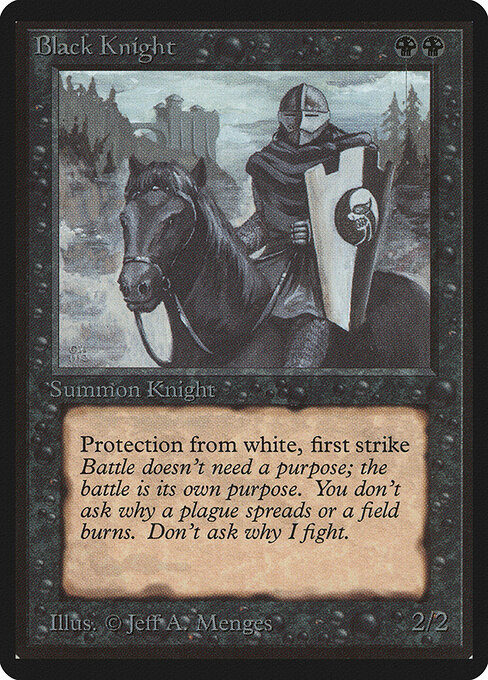 Caballero negro — Limited Edition Beta
