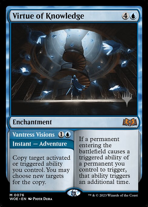 Carta Virtue of Knowledge // Vantress Visions — Wilds of Eldraine Promos · PWOE · #76p
