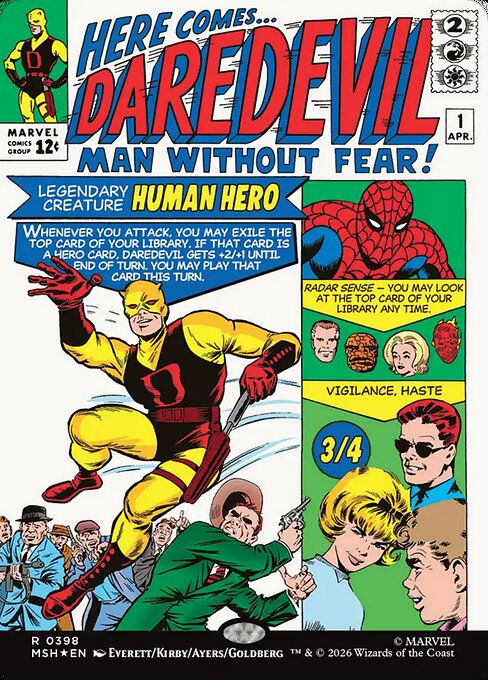 Carta Daredevil, el Hombre sin Miedo — Marvel Super Heroes · MSH · #398