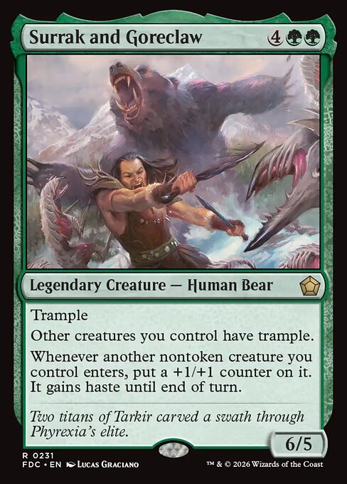 Carta Surrak y Zarpasangrienta — Foundations Commander · FDC · #231