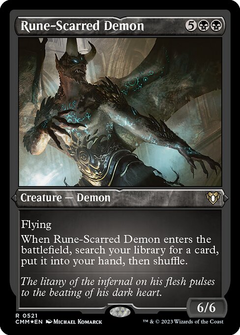Demonio marcado con runas — Commander Masters