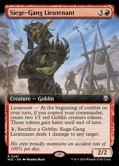 Carta Siege-Gang Lieutenant — Modern Horizons 3 Commander · M3C · #61