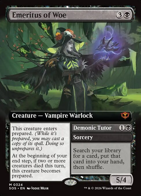 Emeritus of Woe // Demonic Tutor — Secrets of Strixhaven