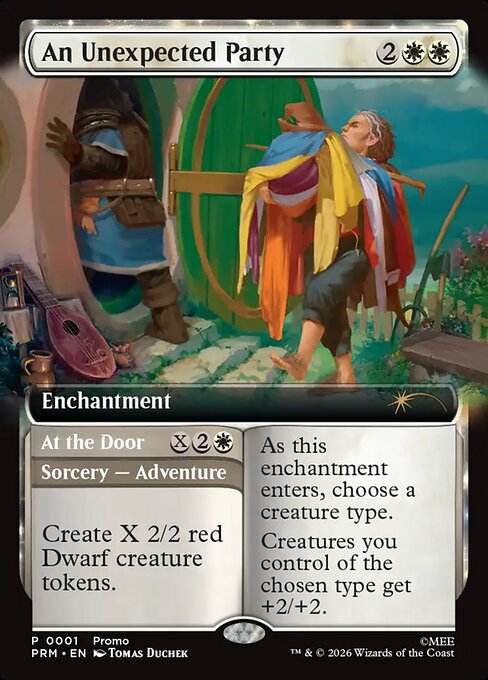 Carta An Unexpected Party // At the Door — Wizards Play Network 2026 · PW26 · #14