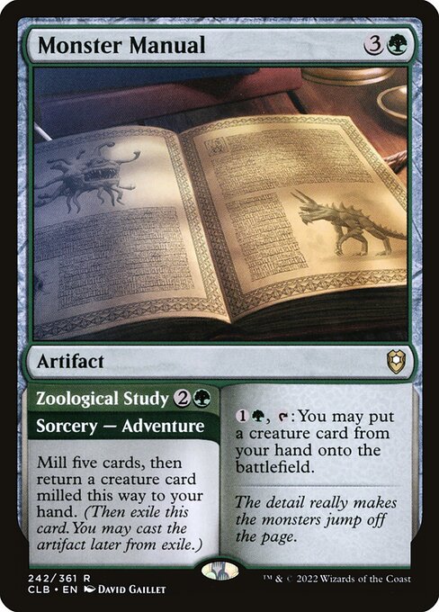 Monster Manual // Zoological Study — Commander Legends: Battle for Baldur's Gate