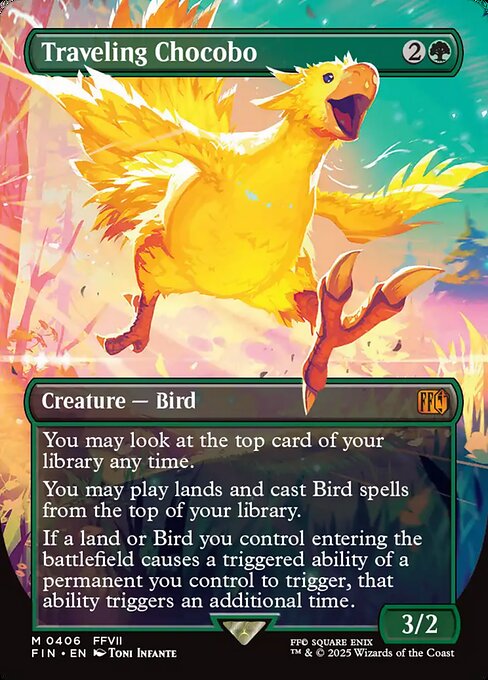 Carta Chocobo de viaje — Final Fantasy · FIN · #406