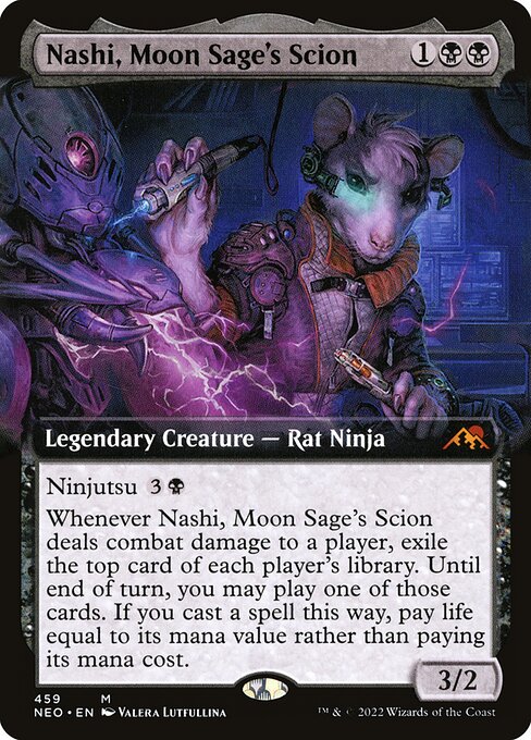 Carta Nashi, vástago de la Sabia de la Luna — Kamigawa: Neon Dynasty · NEO · #459