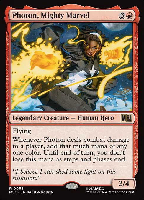 Carta Fotón, marvel maravillosa — Marvel Super Heroes Commander · MSC · #58