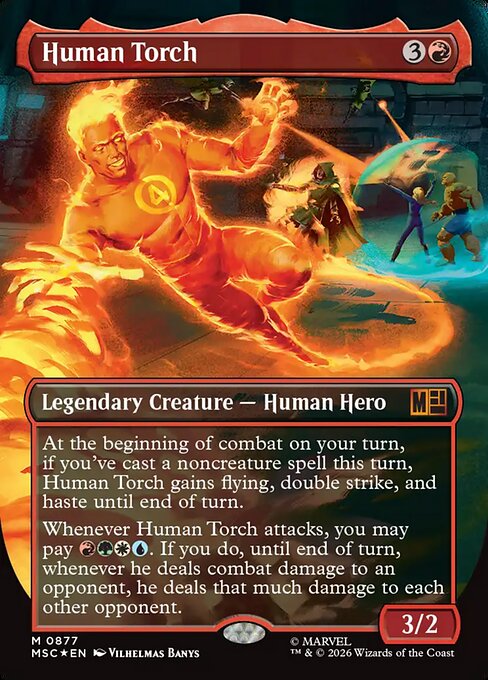 Carta Human Torch — Marvel Super Heroes Commander · MSC · #877