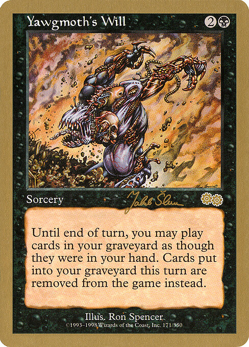 Carta Voluntad de Yawgmoth — World Championship Decks 1999 · WC99 · #js171