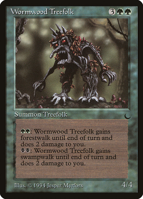 Carta Wormwood Treefolk (The Dark)